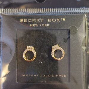 14k gold dipped ring earrings